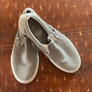 Vans slip ons grey